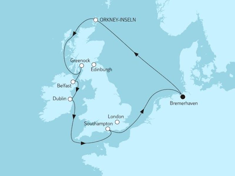 Großbritannien mit Orkney-Inseln