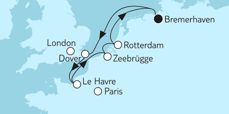 Westeuropa mit Dover