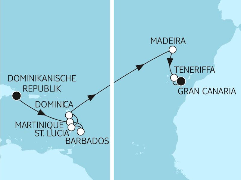 Dominikanische Republik bis Gran Canaria