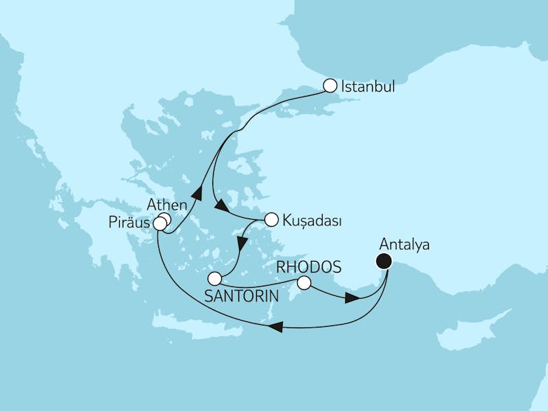 Östliches Mittelmeer mit Rhodos