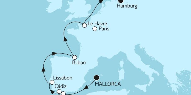 Mallorca bis Hamburg