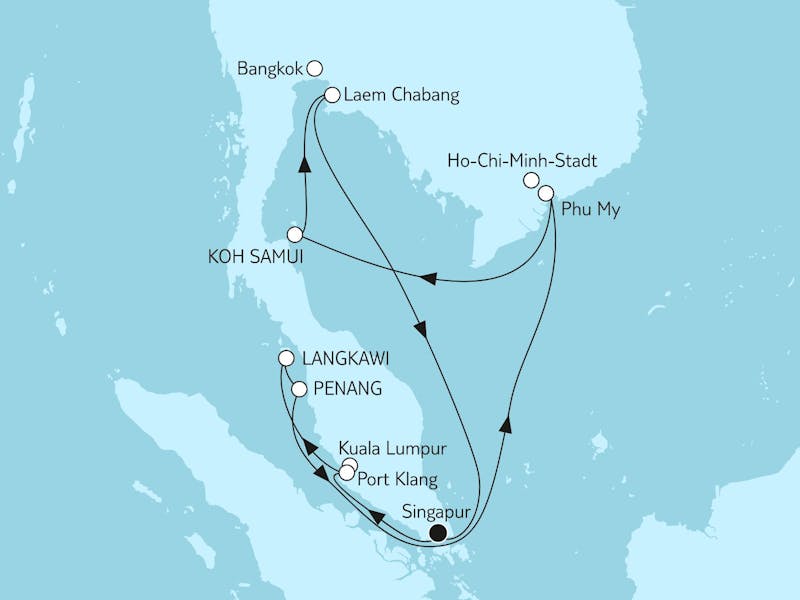 Asien mit Singapur