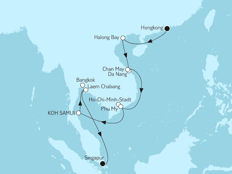 Hongkong bis Singapur